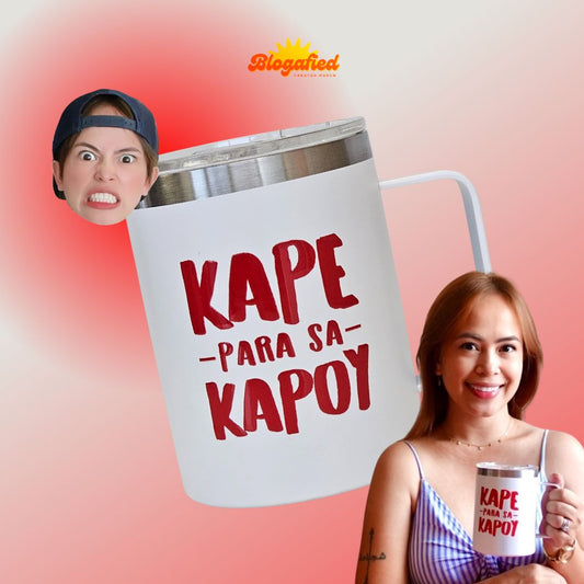 Kape para sa Kapoy Insulated Tumbler by Diana Rantamaki